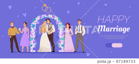Wedding Marriage Ceremony Banner 97189733