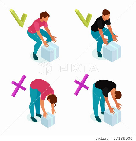 Posture Lifting Isometric Concept Posture Lifting Isometric Concept 97189900