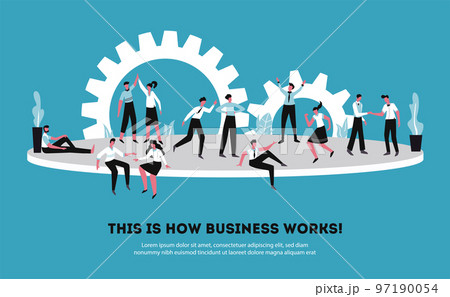 Business Partnership Concept Poster Business Partnership Concept Poster 97190054