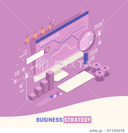 Business Strategy Isometric Concept Business Strategy Isometric Concept 97190056