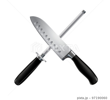 Butcher Knives Realistic Closeup Butcher Knives Realistic Closeup 97190060