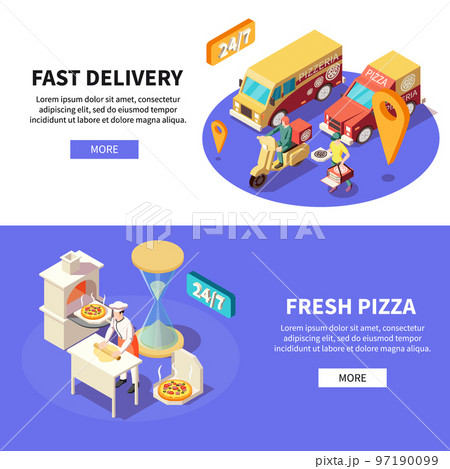 Fast Fresh Pizza Banners 97190099