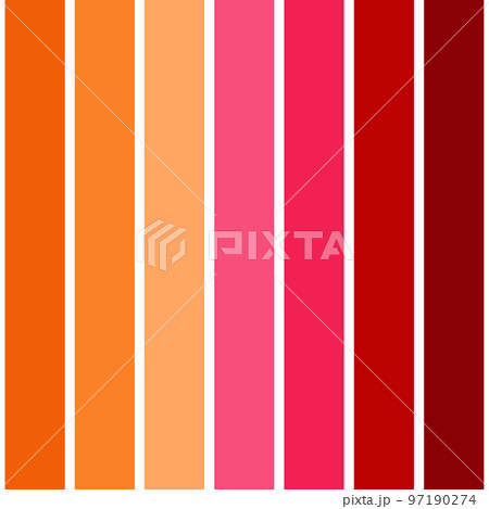 Pattern stripe seamless. Shades of orange gradation to pink and crimson red. Pattern stripe seamless. Shades of orange gradation to pink and crimson red. 97190274