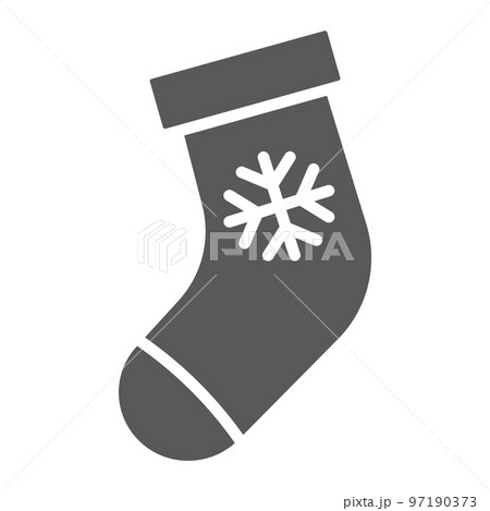 Christmas stocking glyph icon, christmas and winter, sock sign, vector graphics, a solid pattern on a white background, eps 10. 97190373