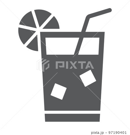 Lemonade glyph icon, beverage and drink, juice sign, vector graphics, a solid pattern on a white background, eps 10. 97190401