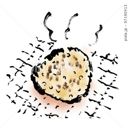 焼きおにぎりの手描きイラストセット 97190413