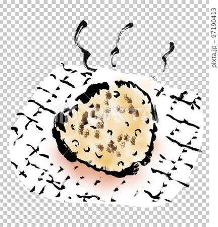 焼きおにぎりの手描きイラストセット 97190413