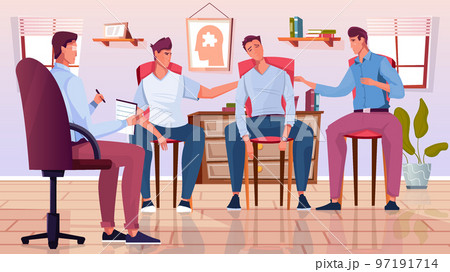 Group Psychotherapy Flat Composition 97191714