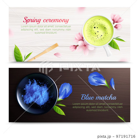 Matcha Tea Horizontal Banners 97191716