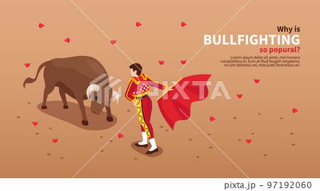 Bull Fight Horizontal Banner 97192060