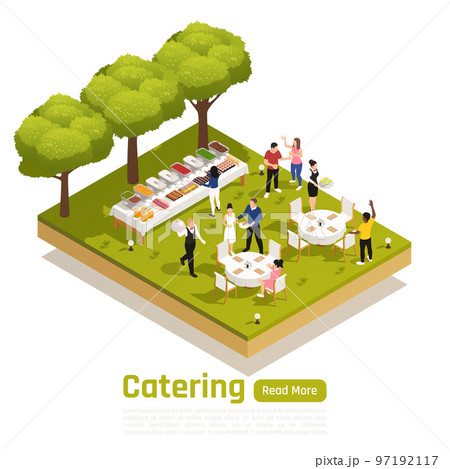 Outdoor Catering Isometric Element 97192117