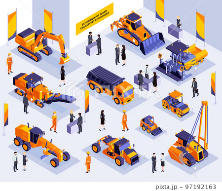 Road Construction Exhibition Composition 97192163