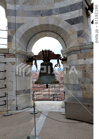 Leaning tower in the city of Pisa in Italy. 97192190