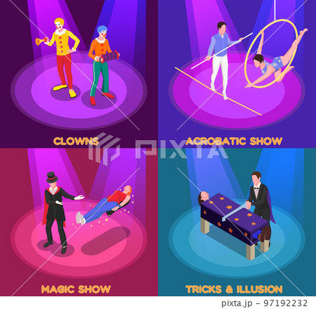 Circus Show Concept Icons Set 97192232