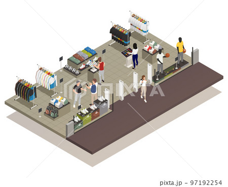 People At Shop Illustration People At Shop Illustration 97192254