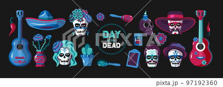 Day Of Dead Mexican Set Day Of Dead Mexican Set 97192360