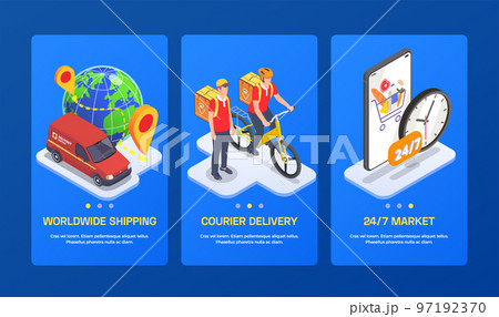 Delivery Vertical Banners Set Delivery Vertical Banners Set 97192370