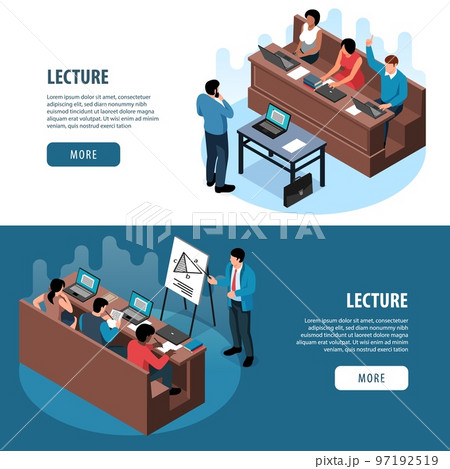 Lecture Horizontal Banners Set Lecture Horizontal Banners Set 97192519