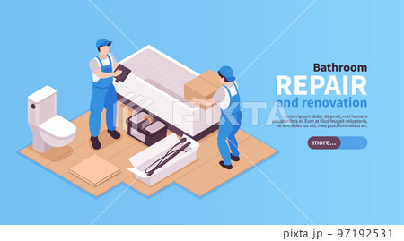 Bathroom Repairs Horizontal Banner 97192531