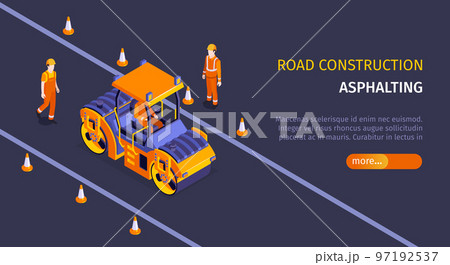 Road Construction Horizontal Banner 97192537