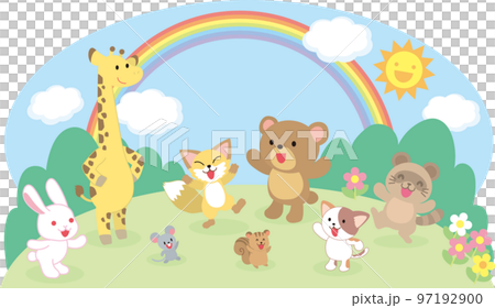 動物派對_森林_天空_彩虹_套裝 97192900