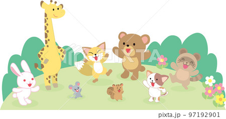 動物たちのパーティー_森_セット 97192901