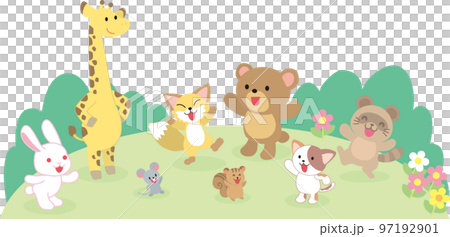 動物たちのパーティー_森_セット 97192901