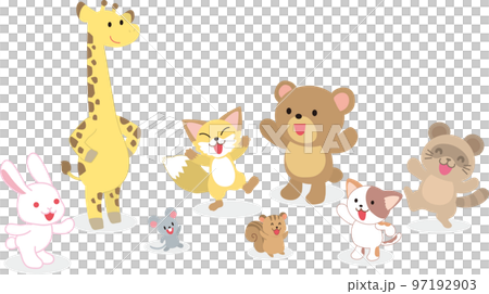 動物たち_セット_足元影あり 97192903