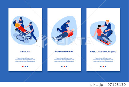 Isometric First Aid Banner Set 97193130