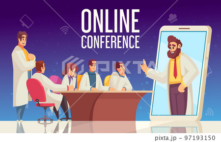 Flat Medical Conference Composition Flat Medical Conference Composition 97193150