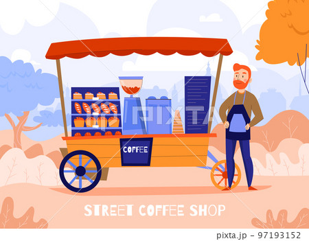 Street Coffee Shop Composition Street Coffee Shop Composition 97193152