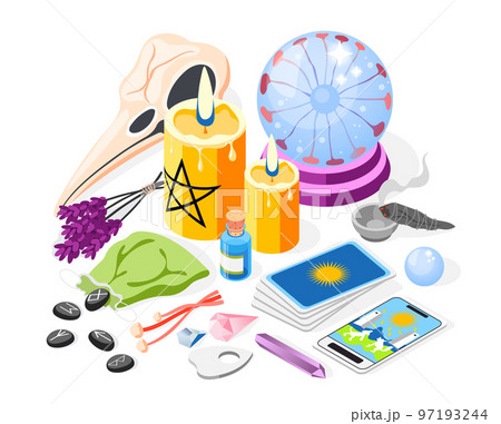 Magical Fortunetelling Items Background Magical Fortunetelling Items Background 97193244