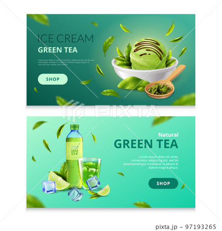 Green Tea Banners 97193265
