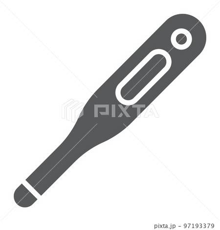 Digital thermometer glyph icon, medical and health, medical thermometer sign, vector graphics, a solid pattern on a white background, eps 10. Digital thermometer glyph icon, medical and health, medical thermometer sign, vector graphics, a solid pattern on a white background, eps 10. 97193379