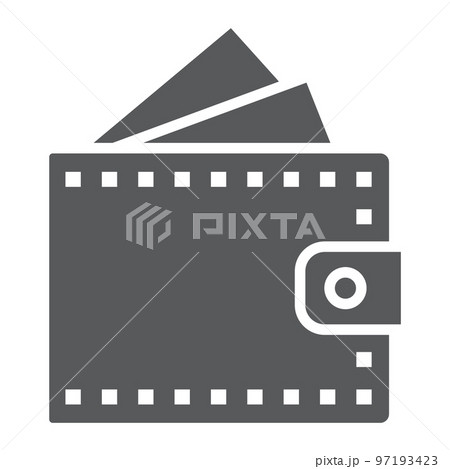 Wallet glyph icon, finance and banking, purse sign, vector graphics, a solid pattern on a white background, eps 10. Wallet glyph icon, finance and banking, purse sign, vector graphics, a solid pattern on a white background, eps 10. 97193423