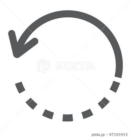 Rotate glyph icon, tools and design, circle sign, vector graphics, a solid pattern on a white background, eps 10. 97193453