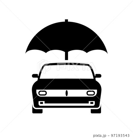 Car insurance vector logo concept protect icon. Car insurance umbrella cover care illustration Car insurance vector logo concept protect icon. Car insurance umbrella cover care illustration 97193543
