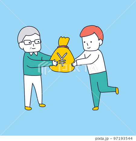 生前贈与による相続税対策!のイラスト素材 生前贈与による相続税対策!のイラスト素材 97193544