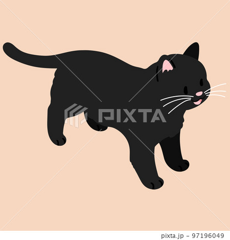 黒猫@ 【イラストオーダー】 黒猫@ 【イラストオーダー】 黒猫イラスト - No: 67172｜無料イラスト