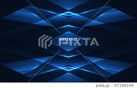 Abstract blue background with geometric dynamic glowing lines. 97196540