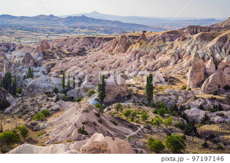 Meskendir Valley, Pink Valley. Cappadocia Turkey. Travel to Turkey concept Meskendir Valley, Pink Valley. Cappadocia Turkey. Travel to Turkey concept 97197146