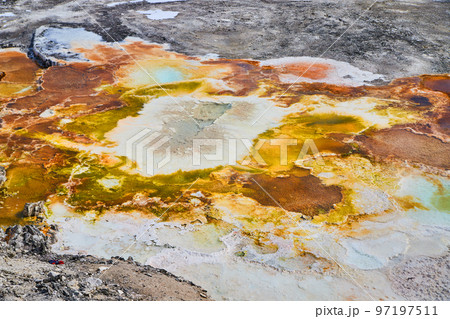 Vibrant and colorful springs at Yellowstone Vibrant and colorful springs at Yellowstone 97197511