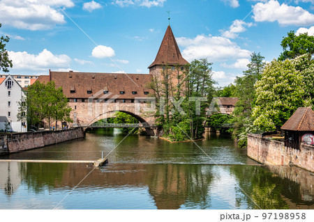 View of the historical center of Nuremberg. Middle Franconia, Bavaria, Germany 97198958