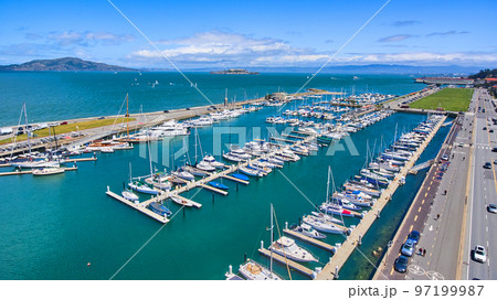 West coast yacht harbor in California West coast yacht harbor in California 97199987