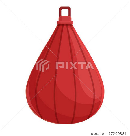 Red punch bag icon cartoon vector. Boxing sport. Victory ring 97200381