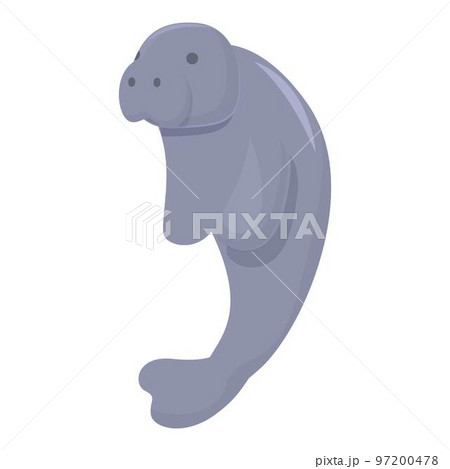 Marine seacow icon cartoon vector. Sea dugong. Cute animal 97200478