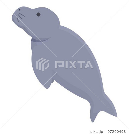 Dugong manatee icon cartoon vector. Ocean animal. Cute mammal 97200498