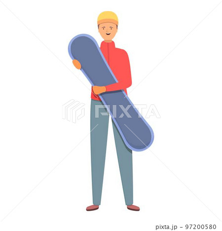 Snowboarding icon cartoon vector. Sport school. Ski boy 97200580