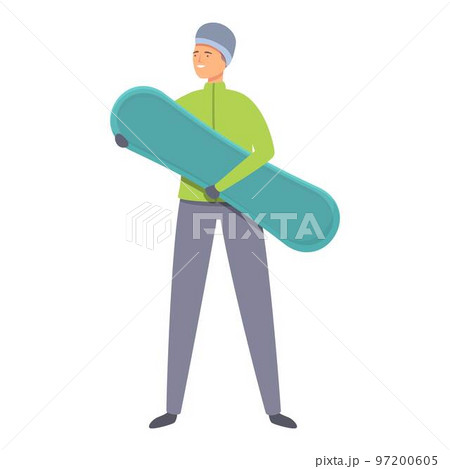 Snowboarding school instructor icon cartoon vector. Snow sport. Action travel 97200605