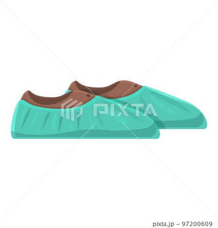 Medical shoe cover icon cartoon vector. Boot footwear. Wear clean 97200609